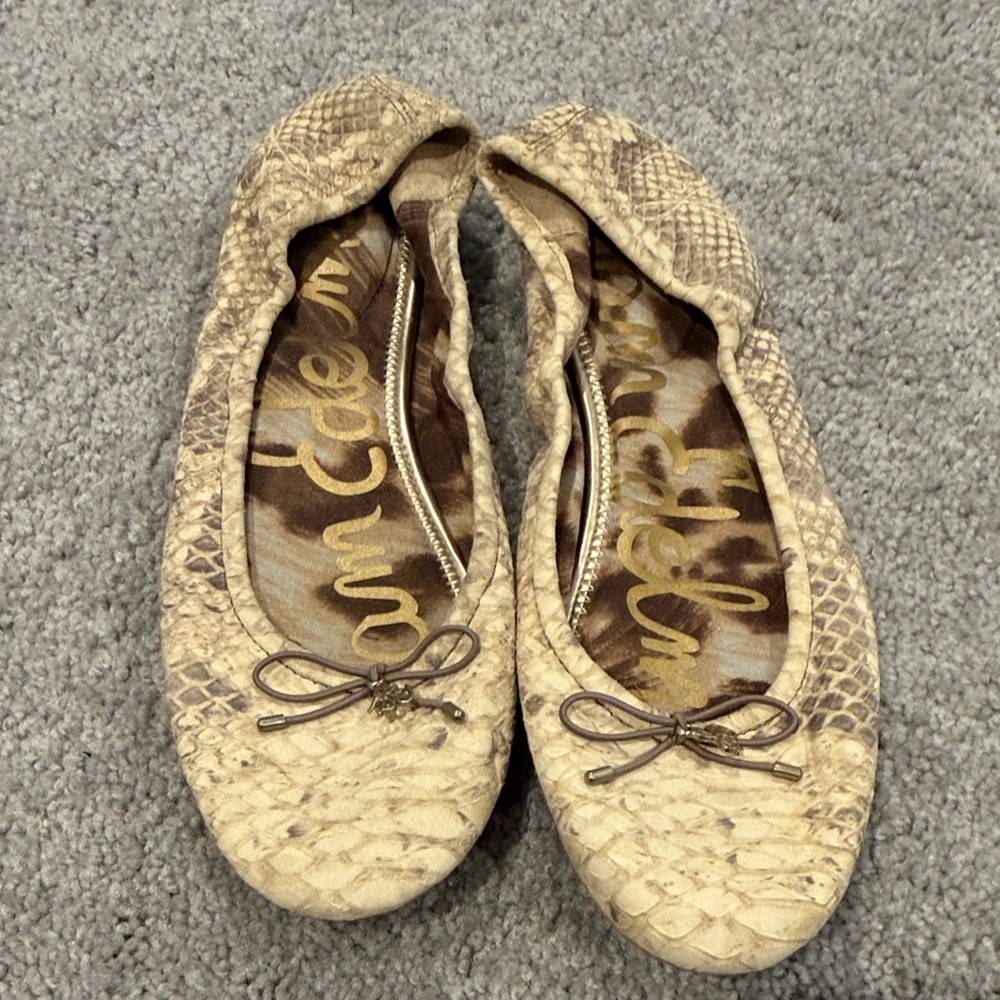 Sam Edelman Snakeskin Patterned Flats